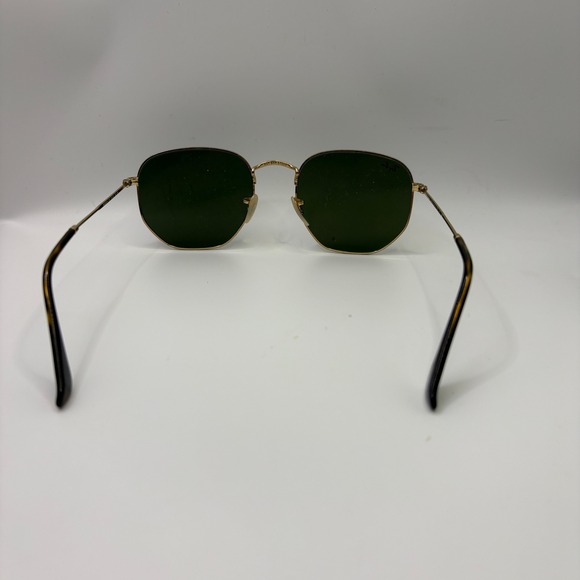 Ray-Ban RB3548N Hexagonal Flat Lenses Gold Sunglasses 54-21-145 001 - Picture 4 of 6